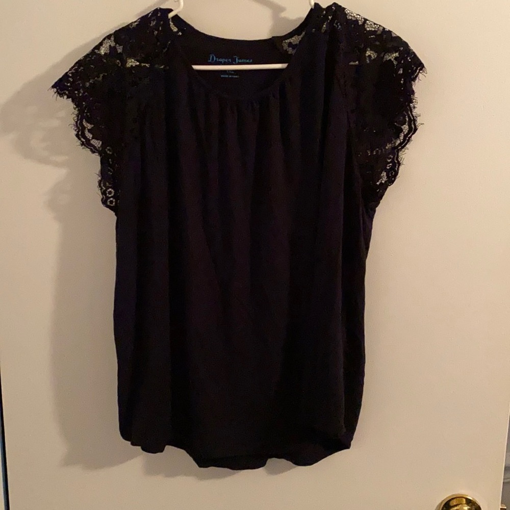 Draper James navy blue top